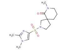 2-[(1,2-dimethyl-1H-imidazol-4-yl)sulfonyl]-7-methyl-2,7-diazaspiro[4.5]decan-6-one