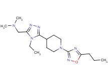 ({4-ethyl-5-[1-(5-propyl-1,2,4-oxadiazol-3-yl)piperidin-4-yl]-4H-1,2,4-triazol-3-yl}methyl)dimethylamine