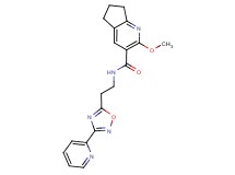 2-methoxy-N-{2-[3-(2-pyridinyl)-1,2,4-oxadiazol-5-yl]ethyl}-6,7-dihydro-5H-cyclopenta[b]pyridine-3-carboxamide