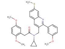 N-cyclopropyl-2-(2,5-dimethoxyphenyl)-N-{[2-(3-methoxyphenyl)-7-(methylthio)-3-quinolinyl]methyl}acetamide