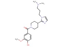 4-[(4-{1-[3-(dimethylamino)propyl]-1H-imidazol-2-yl}piperidin-1-yl)carbonyl]-2-methoxyphenol