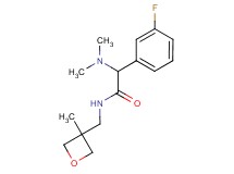 2-(dimethylamino)-2-(3-fluorophenyl)-N-[(3-methyl-3-oxetanyl)methyl]acetamide