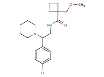 N-[2-(4-chlorophenyl)-2-piperidin-1-ylethyl]-1-(methoxymethyl)cyclobutanecarboxamide