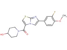 1-{[6-(3-fluoro-4-methoxyphenyl)imidazo[2,1-b][1,3]thiazol-3-yl]carbonyl}-4-piperidinol