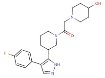 1-(2-{3-[4-(4-fluorophenyl)-1H-pyrazol-5-yl]piperidin-1-yl}-2-oxoethyl)piperidin-4-ol