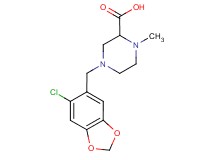 4-[(6-chloro-1,3-benzodioxol-5-yl)methyl]-1-methylpiperazine-2-carboxylic acid