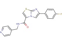 6-(4-fluorophenyl)-N-(4-pyridinylmethyl)imidazo[2,1-b][1,3]thiazole-3-carboxamide