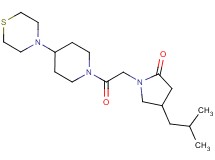 4-isobutyl-1-{2-oxo-2-[4-(4-thiomorpholinyl)-1-piperidinyl]ethyl}-2-pyrrolidinone