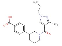 4-{1-[(3-methyl-1-propyl-1H-pyrazol-4-yl)carbonyl]piperidin-3-yl}benzoic acid