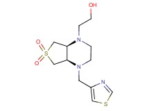 2-[(4aR*,7aS*)-6,6-dioxido-4-(1,3-thiazol-4-ylmethyl)hexahydrothieno[3,4-b]pyrazin-1(2H)-yl]ethanol