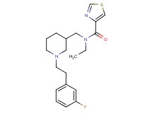 N-ethyl-N-({1-[2-(3-fluorophenyl)ethyl]-3-piperidinyl}methyl)-1,3-thiazole-4-carboxamide