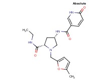 N-{(3S,5S)-5-[(ethylamino)carbonyl]-1-[(5-methyl-2-furyl)methyl]pyrrolidin-3-yl}-6-oxo-1,6-dihydropyridine-3-carboxamide