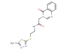 N-{2-[(5-methyl-1,3,4-thiadiazol-2-yl)thio]ethyl}-2-(4-oxo-3(4H)-quinazolinyl)acetamide
