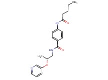 4-(pentanoylamino)-N-[2-(pyridin-3-yloxy)propyl]benzamide