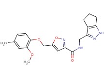 5-[(2-methoxy-4-methylphenoxy)methyl]-N-(1,4,5,6-tetrahydrocyclopenta[c]pyrazol-3-ylmethyl)isoxazole-3-carboxamide