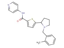 5-[1-(2-methylbenzyl)-2-pyrrolidinyl]-N-4-pyridinyl-2-thiophenecarboxamide