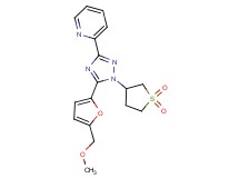 2-{1-(1,1-dioxidotetrahydro-3-thienyl)-5-[5-(methoxymethyl)-2-furyl]-1H-1,2,4-triazol-3-yl}pyridine