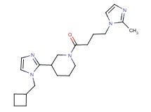 3-[1-(cyclobutylmethyl)-1H-imidazol-2-yl]-1-[4-(2-methyl-1H-imidazol-1-yl)butanoyl]piperidine