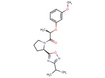 3-isopropyl-5-{1-[2-(3-methoxyphenoxy)propanoyl]-2-pyrrolidinyl}-1,2,4-oxadiazole