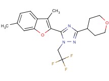 5-(3,6-dimethyl-1-benzofuran-2-yl)-3-(tetrahydro-2H-pyran-4-yl)-1-(2,2,2-trifluoroethyl)-1H-1,2,4-triazole
