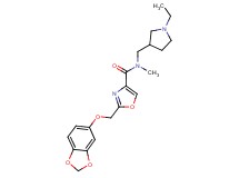 2-[(1,3-benzodioxol-5-yloxy)methyl]-N-[(1-ethylpyrrolidin-3-yl)methyl]-N-methyl-1,3-oxazole-4-carboxamide