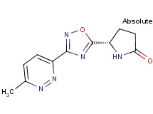 (5S)-5-[3-(6-methyl-3-pyridazinyl)-1,2,4-oxadiazol-5-yl]-2-pyrrolidinone