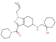 1-({[1-allyl-3-(1-piperidinylcarbonyl)-4,5,6,7-tetrahydro-1H-indazol-5-yl]amino}methyl)cyclohexanol