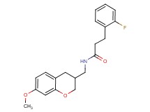 3-(2-fluorophenyl)-N-[(7-methoxy-3,4-dihydro-2H-chromen-3-yl)methyl]propanamide