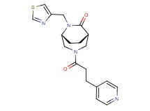 (1S*,5R*)-3-(3-pyridin-4-ylpropanoyl)-6-(1,3-thiazol-4-ylmethyl)-3,6-diazabicyclo[3.2.2]nonan-7-one
