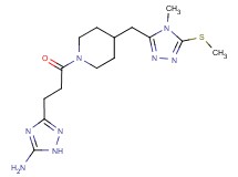 3-[3-(4-{[4-methyl-5-(methylthio)-4H-1,2,4-triazol-3-yl]methyl}piperidin-1-yl)-3-oxopropyl]-1H-1,2,4-triazol-5-amine