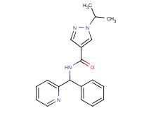 1-isopropyl-N-[phenyl(2-pyridinyl)methyl]-1H-pyrazole-4-carboxamide