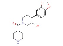 rel-(3S,4S)-4-(1,3-benzodioxol-5-yl)-1-(4-piperidinylcarbonyl)-3-piperidinol hydrochloride