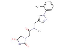 2-(2,4-dioxoimidazolidin-1-yl)-N-methyl-N-{[1-(2-methylphenyl)-1H-pyrazol-4-yl]methyl}acetamide
