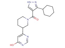 6-{1-[(3-cyclohexyl-1H-pyrazol-4-yl)carbonyl]-3-piperidinyl}-4-pyrimidinol