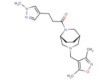 (1S*,5R*)-3-[(3,5-dimethyl-4-isoxazolyl)methyl]-6-[3-(1-methyl-1H-pyrazol-4-yl)propanoyl]-3,6-diazabicyclo[3.2.2]nonane