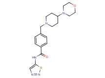 4-[(4-morpholin-4-ylpiperidin-1-yl)methyl]-N-1,2,3-thiadiazol-5-ylbenzamide