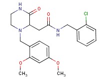 N-(2-chlorobenzyl)-2-[1-(2,4-dimethoxybenzyl)-3-oxo-2-piperazinyl]acetamide