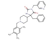 5-benzyl-3-(3-pyridinylmethyl)-5-[1-(2,4,5-trimethylbenzyl)-4-piperidinyl]-2,4-imidazolidinedione