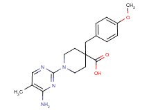 1-(4-amino-5-methylpyrimidin-2-yl)-4-(4-methoxybenzyl)piperidine-4-carboxylic acid