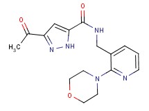 3-acetyl-N-{[2-(4-morpholinyl)-3-pyridinyl]methyl}-1H-pyrazole-5-carboxamide