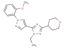 1-ethyl-5-[1-(2-methoxyphenyl)-1H-pyrazol-4-yl]-3-(tetrahydro-2H-pyran-4-yl)-1H-1,2,4-triazole