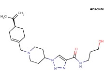 N-(3-hydroxypropyl)-1-(1-{[(4S)-4-isopropenyl-1-cyclohexen-1-yl]methyl}-4-piperidinyl)-1H-1,2,3-triazole-4-carboxamide