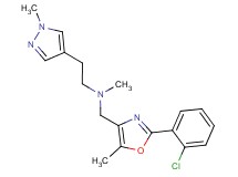 N-{[2-(2-chlorophenyl)-5-methyl-1,3-oxazol-4-yl]methyl}-N-methyl-2-(1-methyl-1H-pyrazol-4-yl)ethanamine