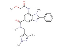 N-[(1,3-dimethyl-1H-pyrazol-4-yl)methyl]-7-[(methoxyacetyl)amino]-N,1-dimethyl-2-phenyl-1H-benzimidazole-5-carboxamide