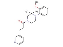 1-(2-methoxyphenyl)-2,2-dimethyl-4-[3-(3-pyridinyl)propanoyl]piperazine