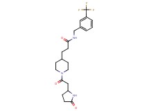 3-{1-[(5-oxo-2-pyrrolidinyl)acetyl]-4-piperidinyl}-N-[3-(trifluoromethyl)benzyl]propanamide