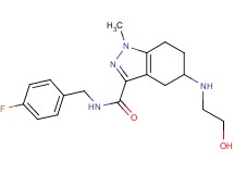 N-(4-fluorobenzyl)-5-[(2-hydroxyethyl)amino]-1-methyl-4,5,6,7-tetrahydro-1H-indazole-3-carboxamide