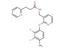 N-{[2-(2,3-difluoro-4-methylphenoxy)-3-pyridinyl]methyl}-3-(2-pyridinyl)propanamide