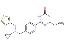 2-(4-{[cyclopropyl(3-thienylmethyl)amino]methyl}phenyl)-6-ethylpyrimidin-4(3H)-one
