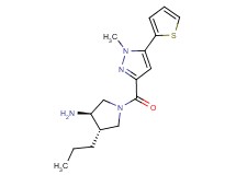 (3R*,4S*)-1-{[1-methyl-5-(2-thienyl)-1H-pyrazol-3-yl]carbonyl}-4-propylpyrrolidin-3-amine
